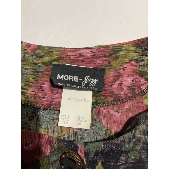 More Jazz VTG dress USA made dropped waist flare hem dark romantic fall women 20 - Picture 4 of 6